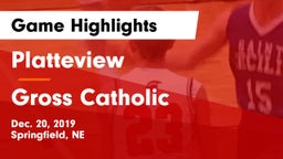 Platteview  vs Gross Catholic  Game Highlights - Dec. 20, 2019