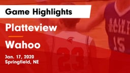 Platteview  vs Wahoo  Game Highlights - Jan. 17, 2020