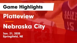 Platteview  vs Nebraska City  Game Highlights - Jan. 21, 2020