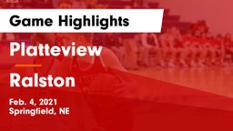 Platteview  vs Ralston  Game Highlights - Feb. 4, 2021
