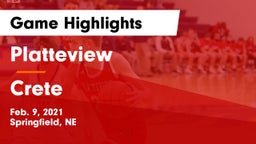 Platteview  vs Crete  Game Highlights - Feb. 9, 2021