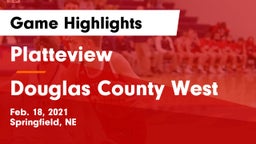 Platteview  vs Douglas County West  Game Highlights - Feb. 18, 2021