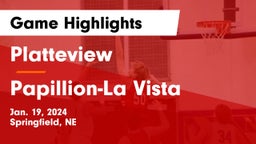Platteview  vs Papillion-La Vista  Game Highlights - Jan. 19, 2024