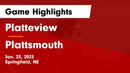 Platteview  vs Plattsmouth  Game Highlights - Jan. 23, 2023