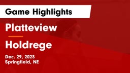 Platteview  vs Holdrege  Game Highlights - Dec. 29, 2023