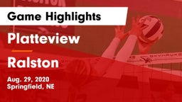 Platteview  vs Ralston  Game Highlights - Aug. 29, 2020