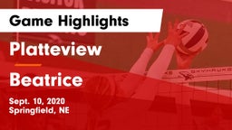 Platteview  vs Beatrice  Game Highlights - Sept. 10, 2020