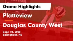 Platteview  vs Douglas County West Game Highlights - Sept. 24, 2020