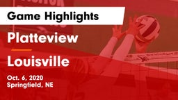 Platteview  vs Louisville  Game Highlights - Oct. 6, 2020