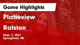 Platteview  vs Ralston  Game Highlights - Sept. 2, 2021