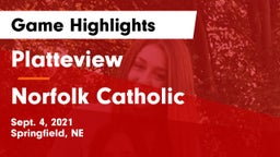 Platteview  vs Norfolk Catholic Game Highlights - Sept. 4, 2021