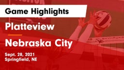 Platteview  vs Nebraska City  Game Highlights - Sept. 28, 2021