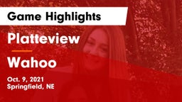 Platteview  vs Wahoo  Game Highlights - Oct. 9, 2021