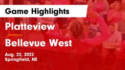 Platteview  vs Bellevue West  Game Highlights - Aug. 22, 2022