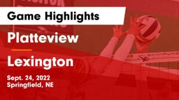 Platteview  vs Lexington  Game Highlights - Sept. 24, 2022
