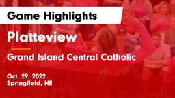 Platteview  vs Grand Island Central Catholic Game Highlights - Oct. 29, 2022