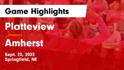Platteview  vs Amherst  Game Highlights - Sept. 23, 2023