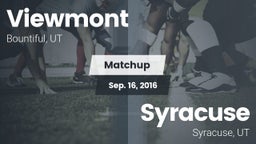 Matchup: Viewmont  vs. Syracuse  2016