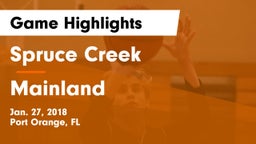 Spruce Creek  vs Mainland Game Highlights - Jan. 27, 2018