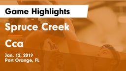 Spruce Creek  vs Cca Game Highlights - Jan. 12, 2019