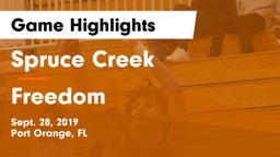 Spruce Creek  vs Freedom  Game Highlights - Sept. 28, 2019