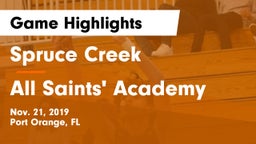 Spruce Creek  vs All Saints' Academy  Game Highlights - Nov. 21, 2019