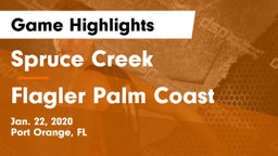 Spruce Creek  vs Flagler Palm Coast Game Highlights - Jan. 22, 2020