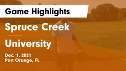 Spruce Creek  vs University  Game Highlights - Dec. 1, 2021