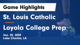 St. Louis Catholic  vs Loyola College Prep  Game Highlights - Jan. 20, 2020