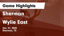 Sherman  vs Wylie East  Game Highlights - Jan. 31, 2020