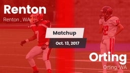 Matchup: Renton   vs. Orting  2017
