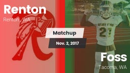 Matchup: Renton   vs. Foss  2017