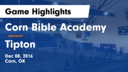 Corn Bible Academy  vs Tipton  Game Highlights - Dec 08, 2016