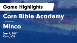 Corn Bible Academy  vs Minco  Game Highlights - Jan 7, 2017