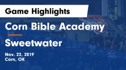 Corn Bible Academy  vs Sweetwater  Game Highlights - Nov. 22, 2019