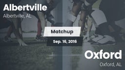 Matchup: Albertville High vs. Oxford  2016