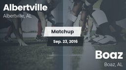 Matchup: Albertville High vs. Boaz  2016