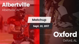 Matchup: Albertville High vs. Oxford  2017