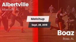 Matchup: Albertville High vs. Boaz  2018