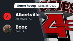 Recap: Albertville  vs. Boaz  2020