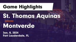 St. Thomas Aquinas  vs Montverde Game Highlights - Jan. 8, 2024