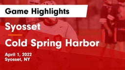 Syosset  vs Cold Spring Harbor  Game Highlights - April 1, 2022