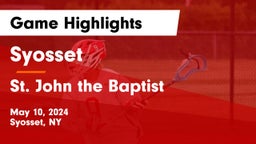 Syosset  vs St. John the Baptist  Game Highlights - May 10, 2024