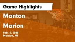 Manton  vs Marion   Game Highlights - Feb. 6, 2023