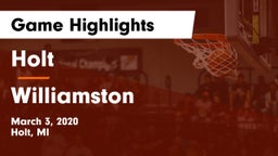 Holt  vs Williamston  Game Highlights - March 3, 2020