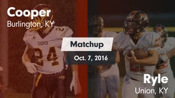 Matchup: Cooper  vs. Ryle  2016