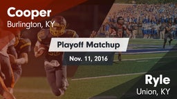 Matchup: Cooper  vs. Ryle  2016