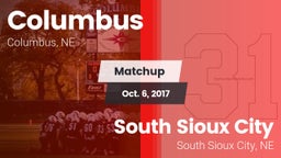 Matchup: Columbus  vs. South Sioux City  2017