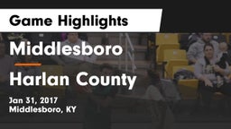 Middlesboro  vs Harlan County Game Highlights - Jan 31, 2017