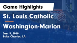 St. Louis Catholic  vs Washington-Marion  Game Highlights - Jan. 5, 2018